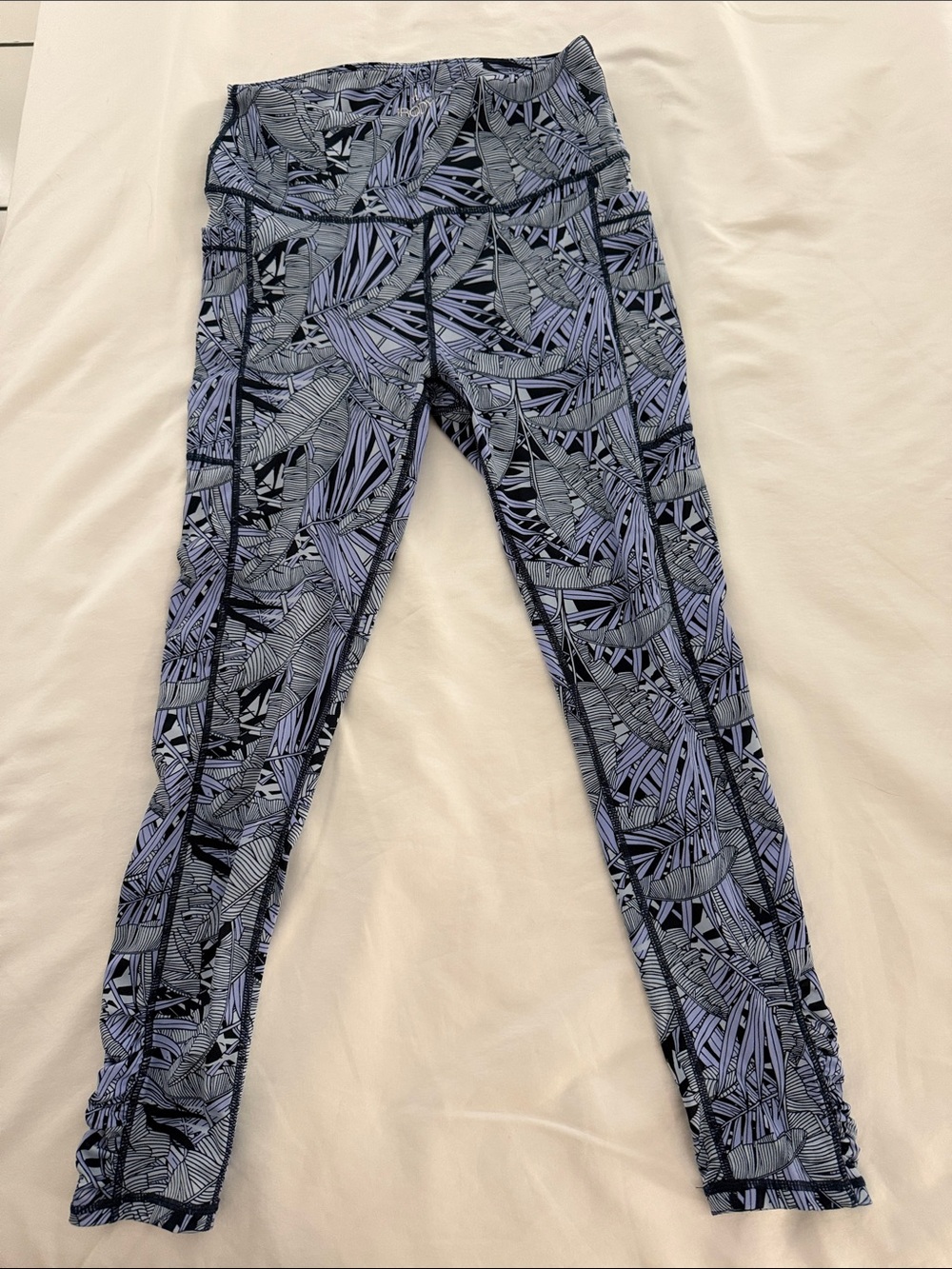 Cotton On Body Black and Light Purple Patterned Leggings